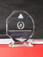 Kỷ niệm chương pha lê bát giác - PL345 10