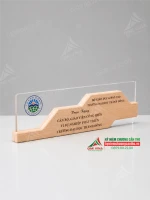 Kỷ niệm chương gỗ kết hợp Acrylic trong suốt KNCG-16 0