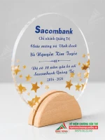 Kỷ niệm chương gỗ KNCG-21 kết hợp Acrylic cao cấp 0