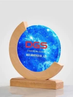 Kỷ niệm chương pha lê đế gỗ PLG012 0