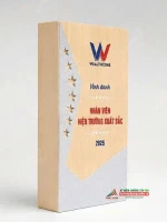 Kỷ niệm chương gỗ KNCG-10 gỗ tự nhiên kết hợp alunium cao cấp 3