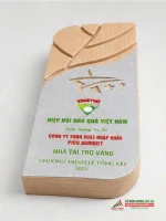 Kỷ niệm chương gỗ tự nhiên và alunium cao cấp GNCG-11 1