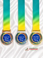 Huy chương thể thao dây lụa cao cấp HC-006