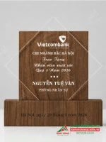 Kỷ niệm chương gỗ kết hợp Acrylic KNCG-18 quà tặng vinh danh cao cấp