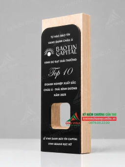 Kỷ niệm chương gỗ KNCG-14 - Gỗ và Acrylic cao cấp