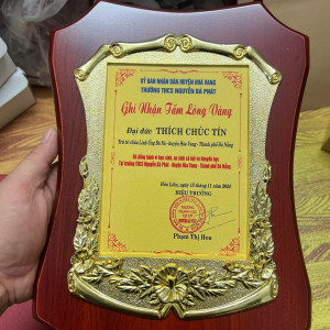 Bảng vinh danh gỗ đồng quà tặng cao cấp - GD12