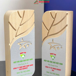 Kỷ niệm chương gỗ tự nhiên và alunium cao cấp GNCG-11