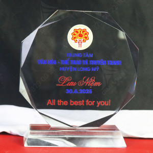 Kỷ niệm chương pha lê bát giác - PL345