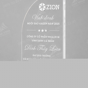 Kỷ niệm chương vinh danh Gỗ kết hợp Acrylic trong suốt KNCG-22