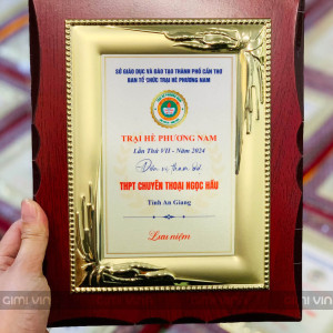 Bảng vinh danh gỗ đồng quà tặng vinh danh cao cấp - GD13