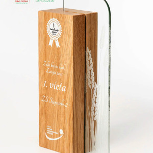 Kỷ niệm chương GM25 chất liệu gỗ và acrylic cao cấp