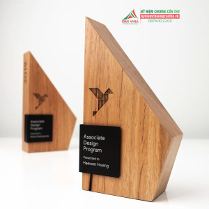 Kỷ niệm chương gỗ - gỗ tự nhiên kết hợp Acrylic GM22