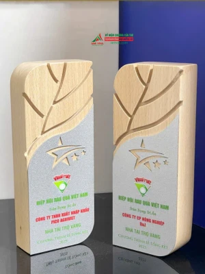 Kỷ niệm chương gỗ tự nhiên và alunium cao cấp GNCG-11