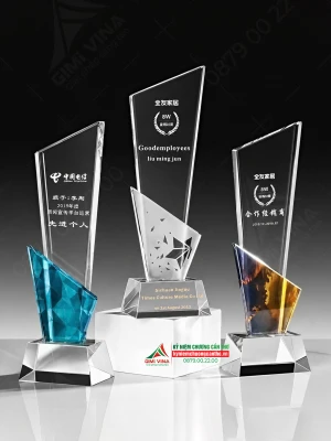 Kỷ niệm chương thuỷ tinh đầu vát - TT99