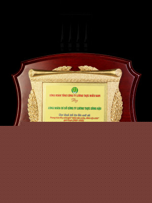 Bảng vinh danh gỗ đồng quà tặng vinh danh - GD03