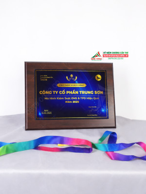 Bảng vinh gỗ pha lê cao cấp GPL01