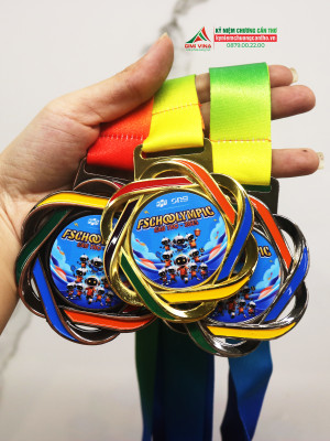 Huy chương thể thao dây lụa cao cấp - HC04