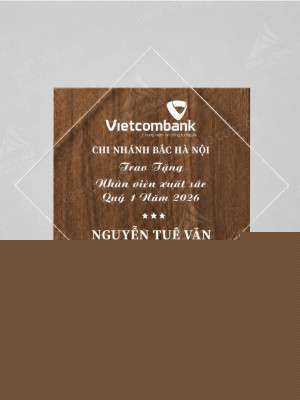 Kỷ niệm chương gỗ kết hợp Acrylic KNCG-18 quà tặng vinh danh cao cấp