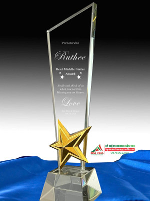 Kỷ niệm chương pha lê ngôi sao - PL337 