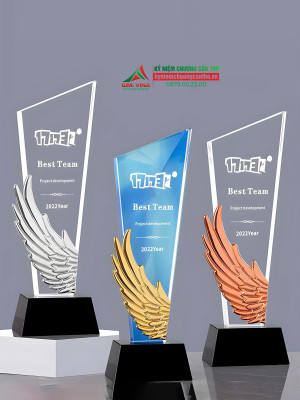 Kỷ niệm chương pha lê cánh chim - PL354