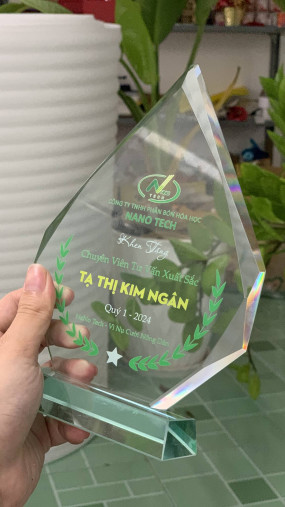 Mẫu kỷ niệm chương thuỷ tinh NanoTech • Gimi