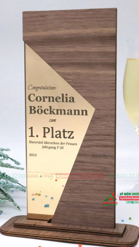 Kỷ niệm chương Gỗ Nhôm GM10E bản gỗ HDF giá tiết kiệm