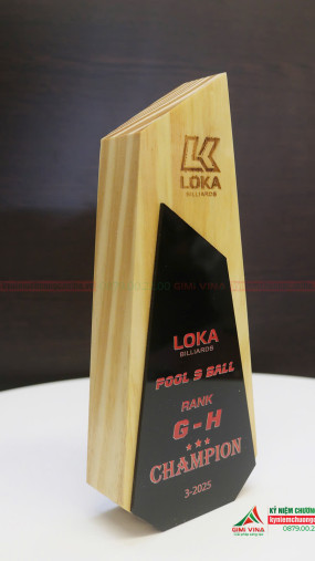 Mẫu kỷ niệm chương chất liệu gỗ tự nhiên và Acrylic cao cấp